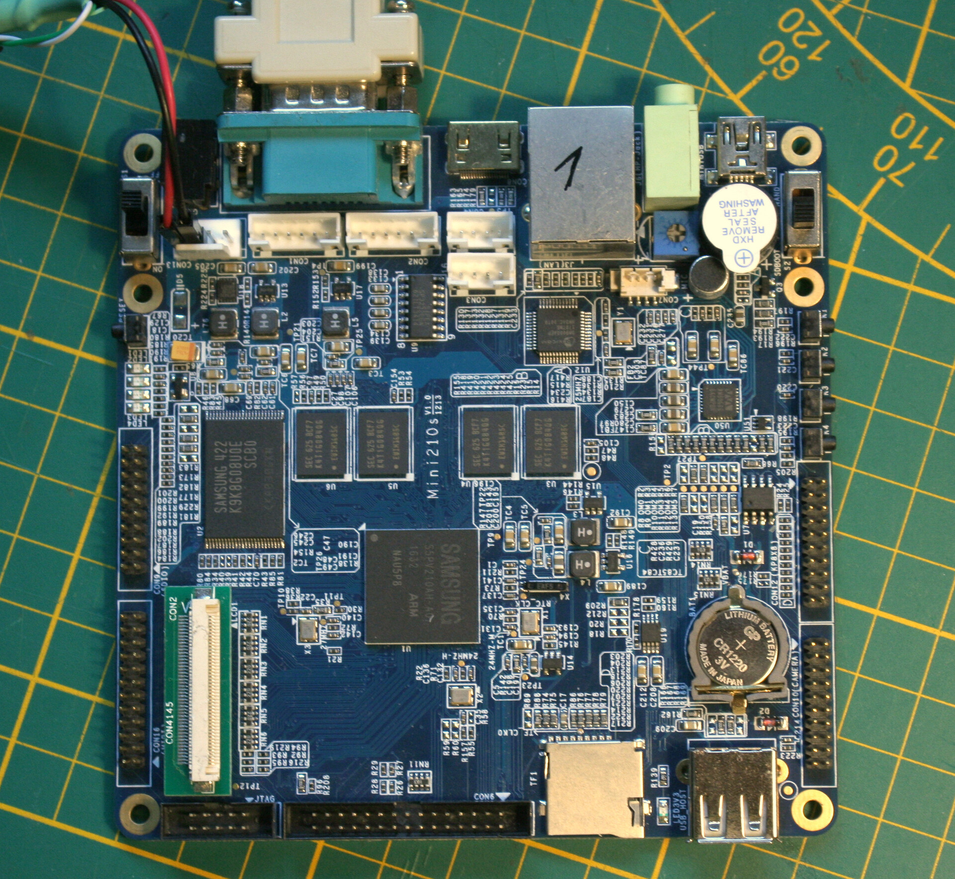 Image of a blue single board computer
